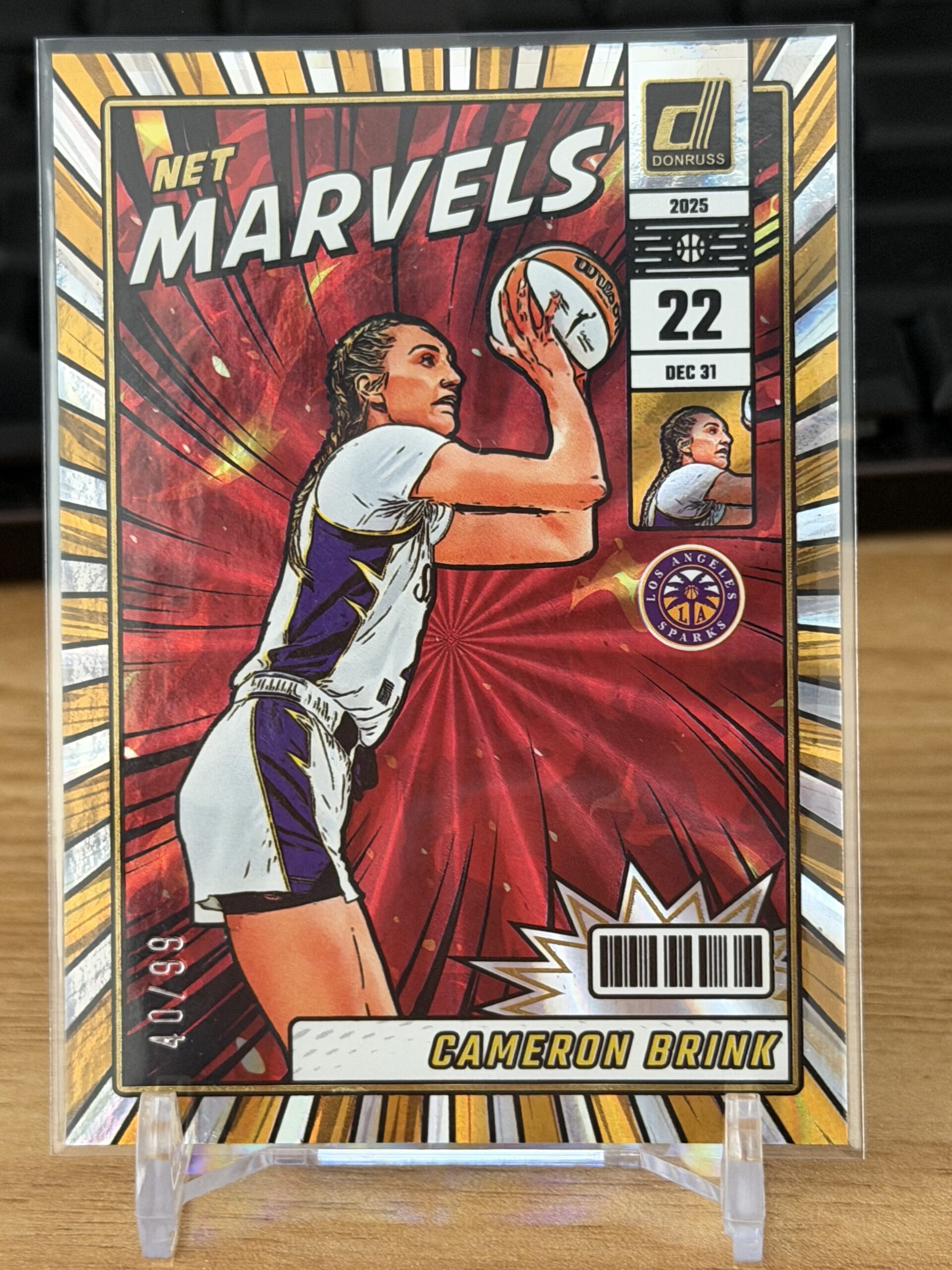 2025 Donruss WNBA Cameron Brink Net Marvels Purple Laser 40/99